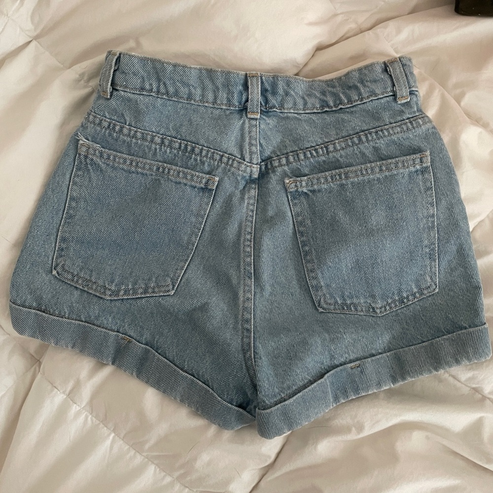 American Apparel high wasted denim shorts. Size 27. Perfect condition